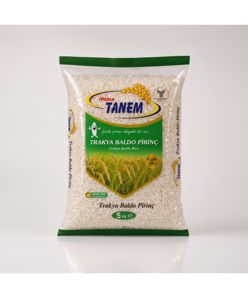 5000 gr Trakya Baldo Pirinç - İpsala Tanem	